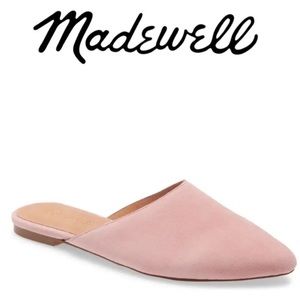 Madewell Remi slip on suede mule slides pink size 6 weather berry pink